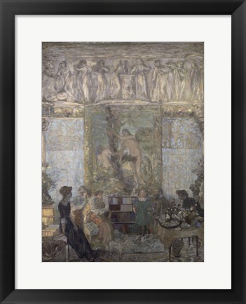 Framed Library, 1911 Print