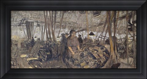 Framed Weapon factory at Lyon: the Turns, 1916-1917 Print