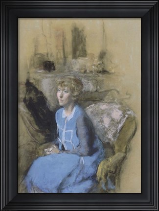Framed Woman in Blue, c. 1925-1930 Print