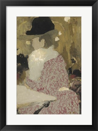 Framed Woman Seated in a Bar Print