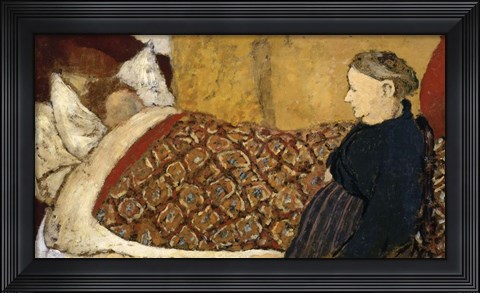 Framed Lullaby - Marie Roussel in Bed Late 1894 Print