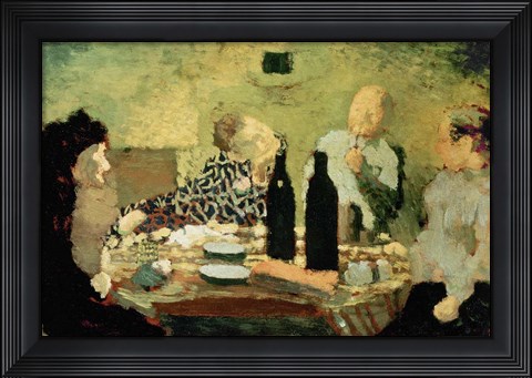 Framed Family After a Meal, 1891 Print