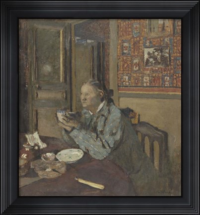 Framed Madame Vuillard Holding a Bowl, 1897 Print