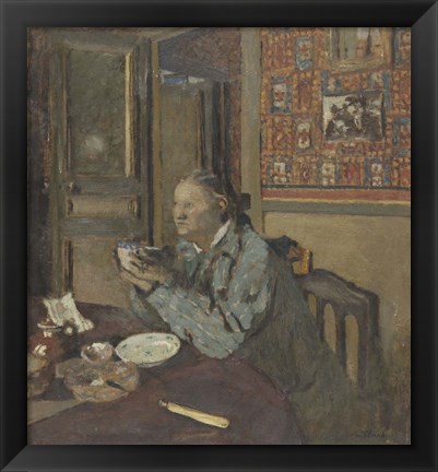 Framed Madame Vuillard Holding a Bowl, 1897 Print