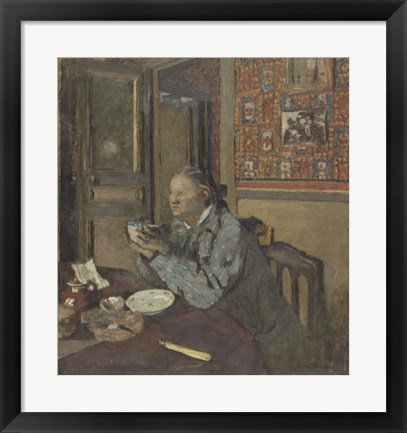 Framed Madame Vuillard Holding a Bowl, 1897 Print