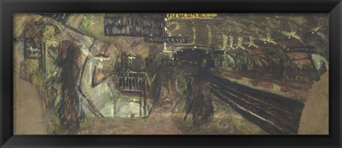 Framed Metro, Villers Station, 1916 Print