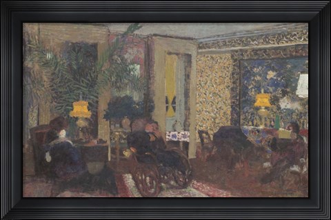 Framed Salon with Three Lamps, Rue Saint-Florentin, 1899 Print