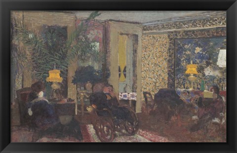 Framed Salon with Three Lamps, Rue Saint-Florentin, 1899 Print