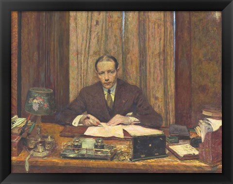 Framed Lucien Rosengart at his Desk 1930 Print