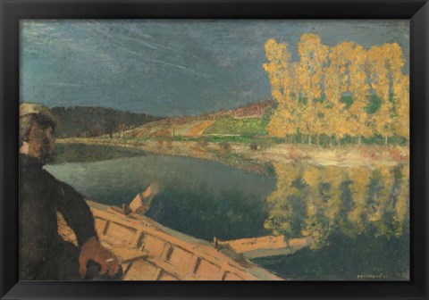 Framed Ferryman, 1897 Print