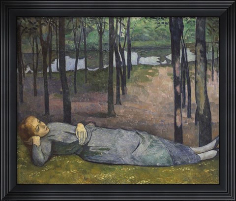 Framed Madeleine in the Bois d&#39;Amour, 1888 Print