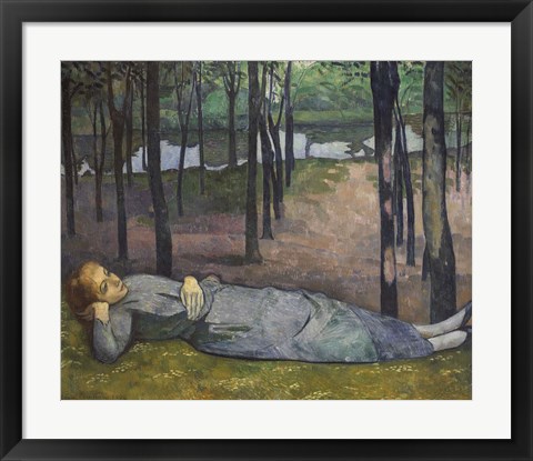 Framed Madeleine in the Bois d&#39;Amour, 1888 Print