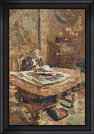Framed Madame Vuillard Seated in Front of a Table, c. 1906 Print