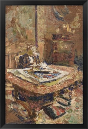 Framed Madame Vuillard Seated in Front of a Table, c. 1906 Print