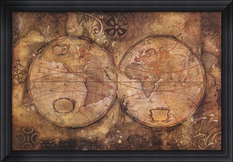 Framed World Around Print