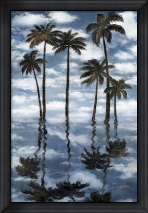 Framed Mirrored Palms Print