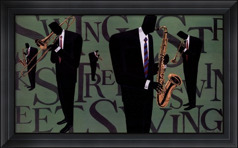 Framed Swing Street Horns Print
