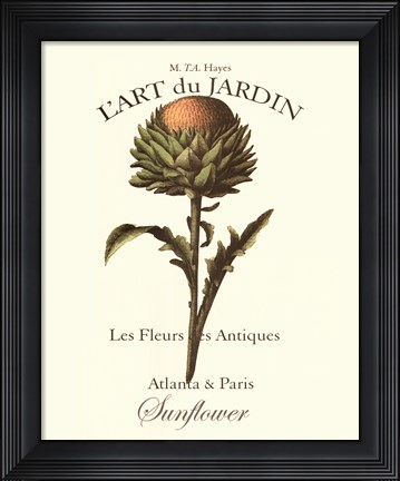 Framed L'art Due Jardin I Print