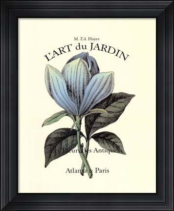 Framed L'art Du Jardin II Print