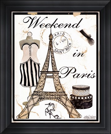 Framed Weekend In Paris Print
