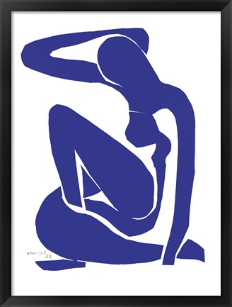 Framed Blue Nude I Print