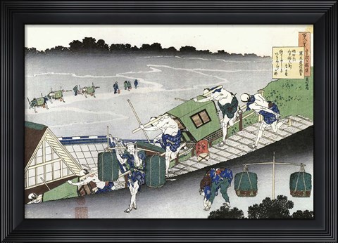 Framed Early Morning, Men in Palanquins Print