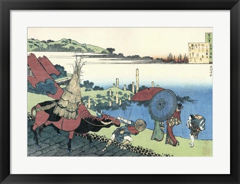 Framed Bay of Naniwa Print