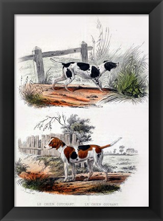 Framed Pair of Dogs I Print