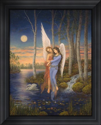 Framed Moon Light Angel Print