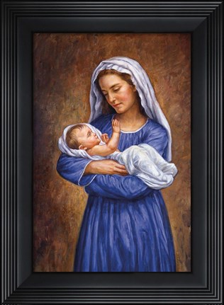 Framed Mary And Baby Jesus Print