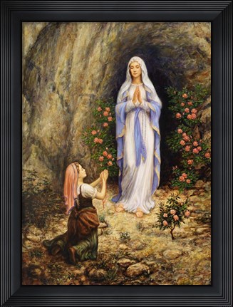 Framed Our Lady Of Lourdes Print