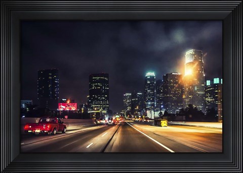 Framed City Lights Print