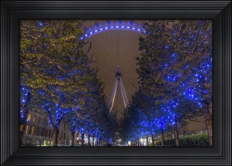 Framed Blue Lights Print