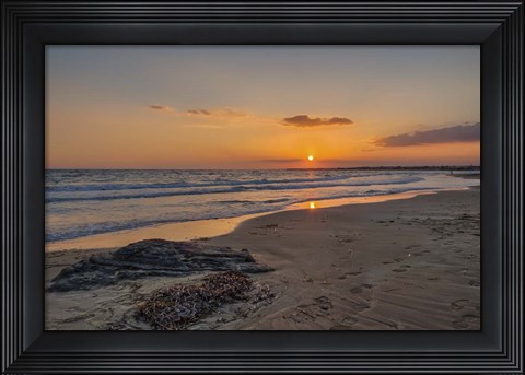 Framed Beach Sunset Print