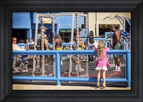 Framed Curiosity, Muscle Beach Print