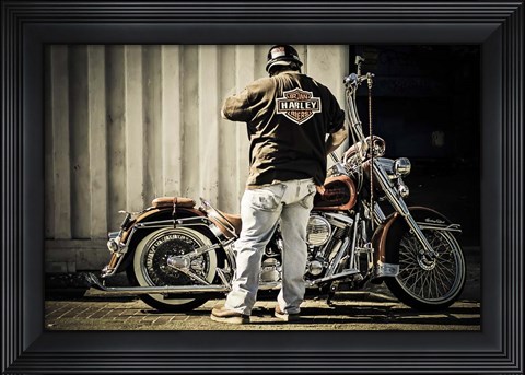 Framed Biker Print
