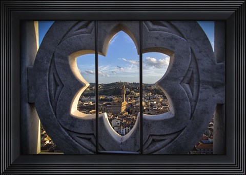 Framed Over the Tower Print