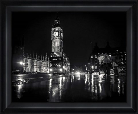 Framed Big Ben B/W Print