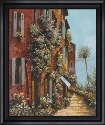 Framed La Strada Verso Il Lago Print