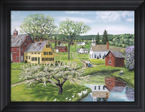 Framed Apple Blossom Time Print
