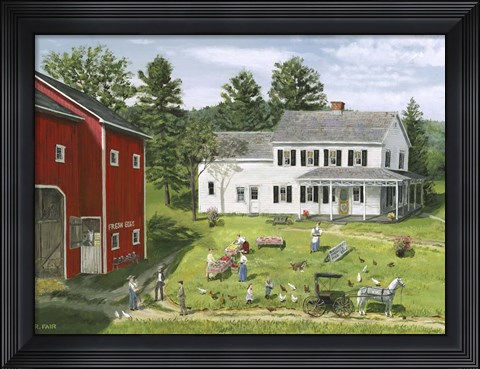 Framed Blueberries in Season Print