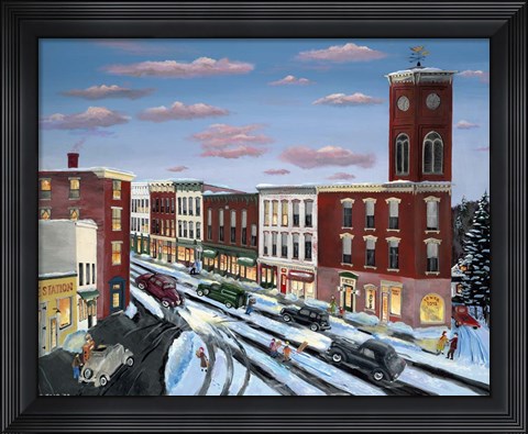 Framed Chatham Clock Tower Print