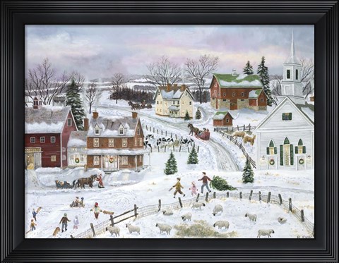 Framed Country Christmas Print