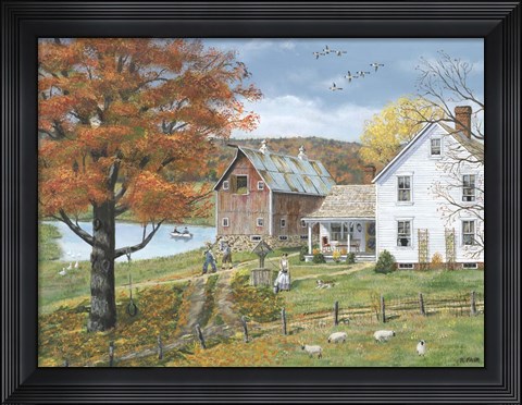 Framed Fair Gone Fishing Print