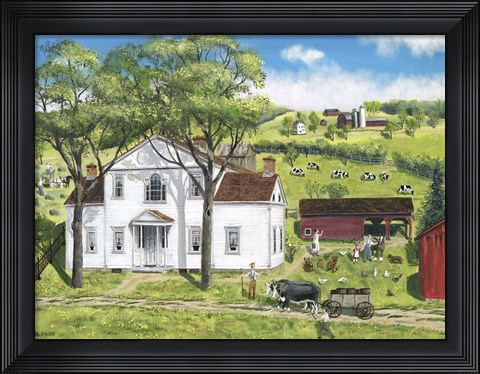 Framed Grand Daughters Visit Print