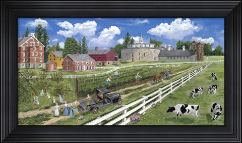 Framed Handcock Shaker Village Print