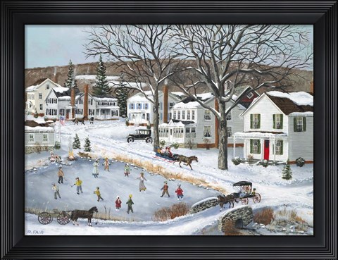 Framed Our Town Long Ago Print