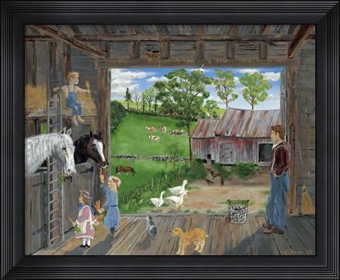 Framed Barn Print