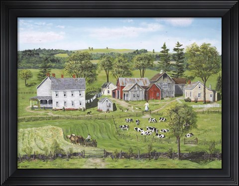 Framed Second Cutting of Hay Print