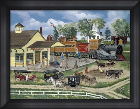Framed Train Station Print